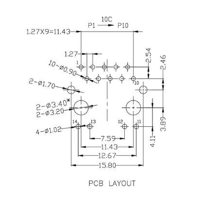 1534760000 - 10-Pole PCB Connector with Nickel-Plated Shield for Durable Assembly  (Pack of 120)