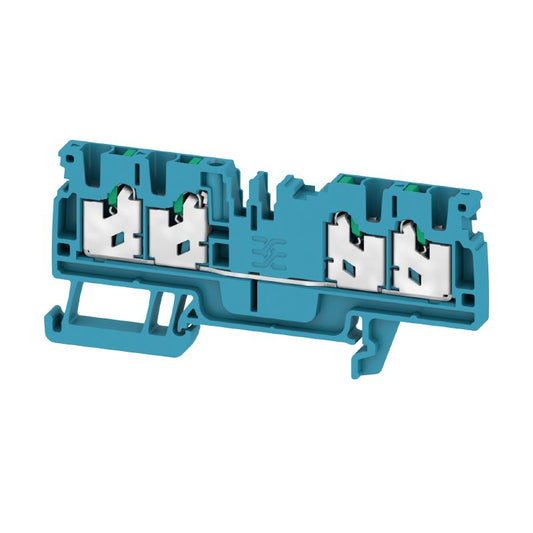 2753960000 - Blue 2.5mm² Feed-through Terminal Block, 24A, Snap-in Design  (Pack of 100)