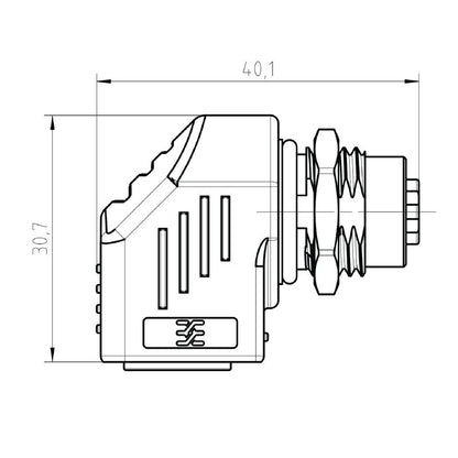 8901630000 - IP67 Angled Adapter M12 to RJ45, Cat.5 Standard