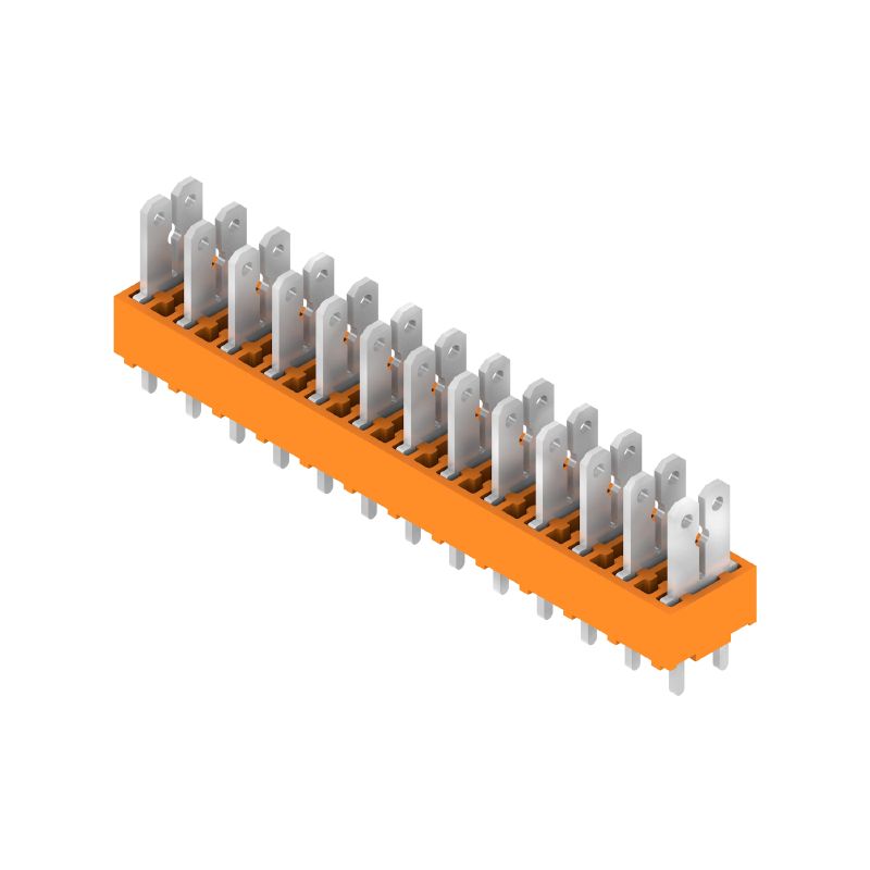 9500530000 - 5.00mm PCB Terminals, 13 Poles, 180° Angle, Orange  (Pack of 50)
