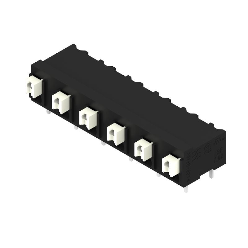 1874290000 - 7.62mm Black Terminal Block, 6 Poles, 90° Orientation  (Pack of 265)