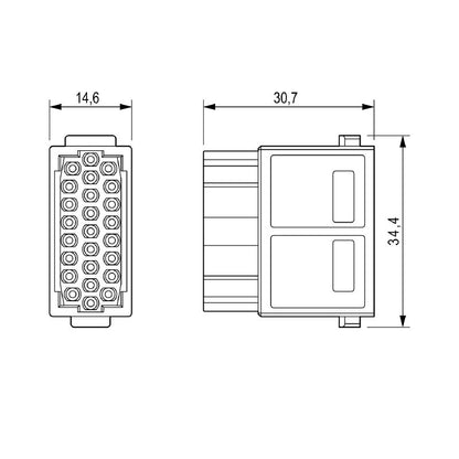 2748510000 - 30V Power Module with 25 Poles and Crimp Connections  (Pack of 5)