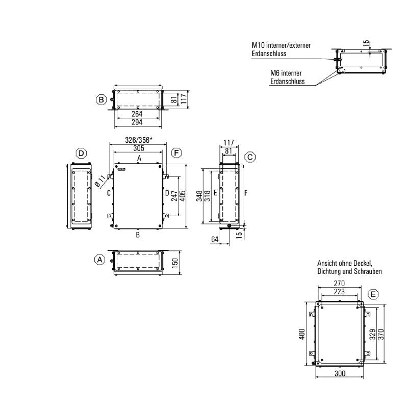 1196040000 - Stainless Steel Terminal Box 400mm x 300mm x 150mm