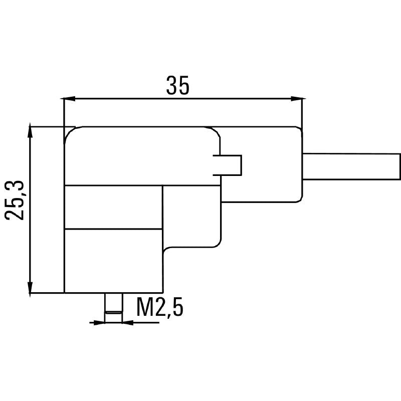 9456170600 - 6m DIN Design Valve Cable with M12 Plug, PUR Material
