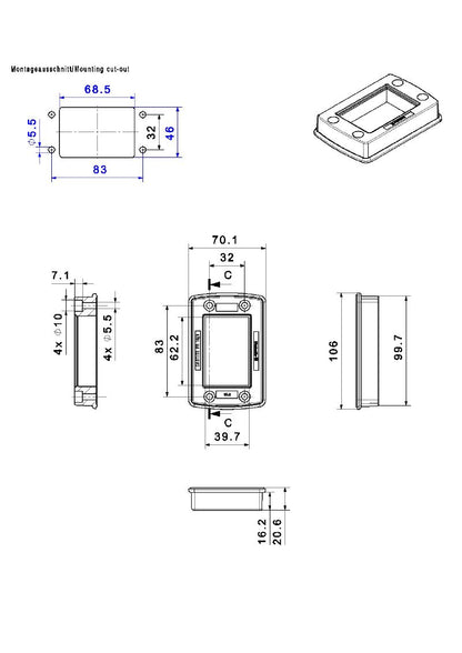 2583760000 - IP66 70mm Cable Entry System with Glass Fiber Reinforcement