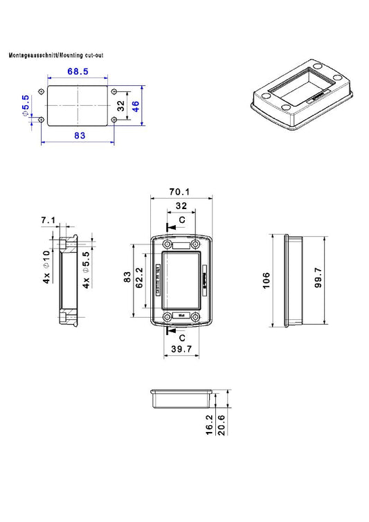 2583760000 - IP66 70mm Cable Entry System with Glass Fiber Reinforcement
