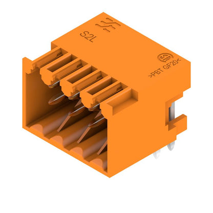 1755370000 - 8-Pole 3.5mm Pitch PCB Header Connector, THT Solder, 90° Angle  (Pack of 120)
