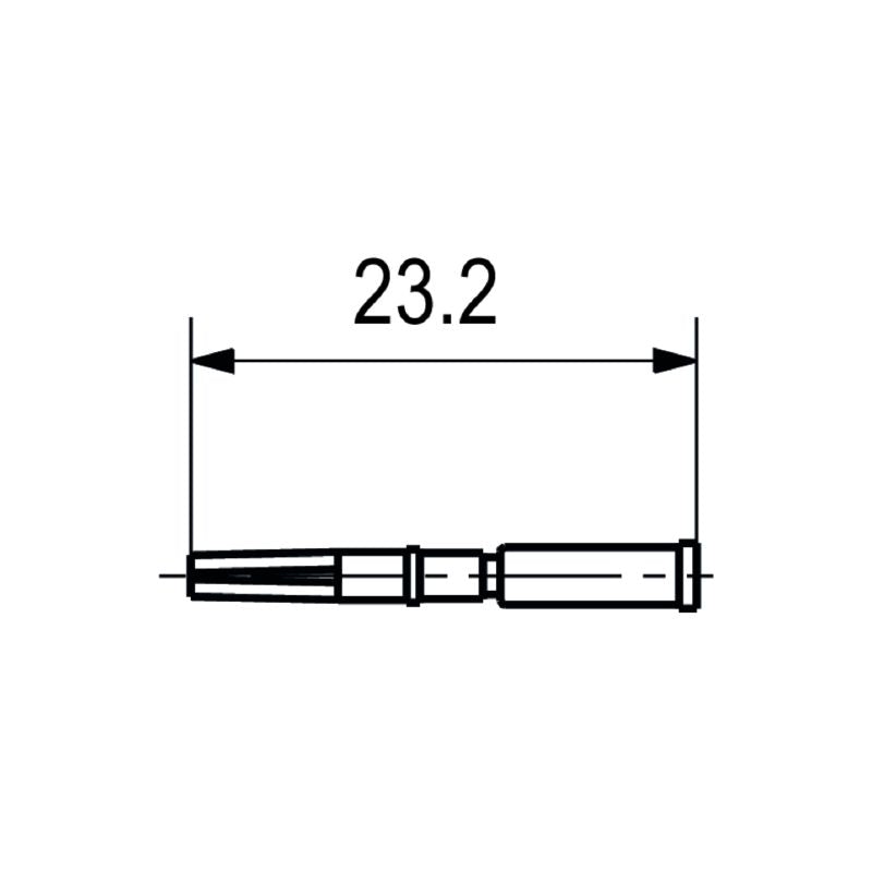 2530990000 - M12 Crimp Connector, 16A Copper, Gold-Plated Excellence  (Pack of 50)