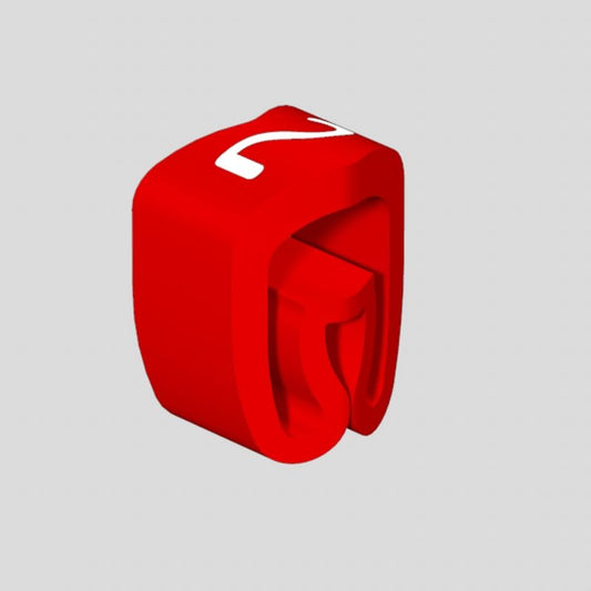 1568251509 - 500 Red PVC Cable Markers, 3x4.2mm for Industry Use  (Pack of 500)