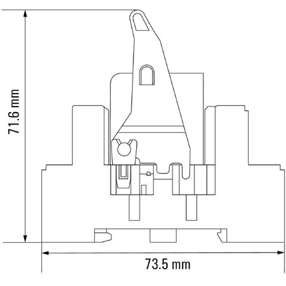 8921010000 - 115V AC Relay Module with 3 CO Contacts and Test Button  (Pack of 10)