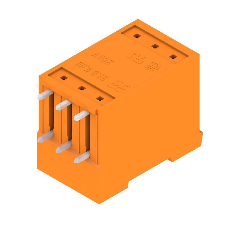1614360000 - 5.00mm Orange PCB Connector for THT 90° Angle, 6 Poles  (Pack of 50)