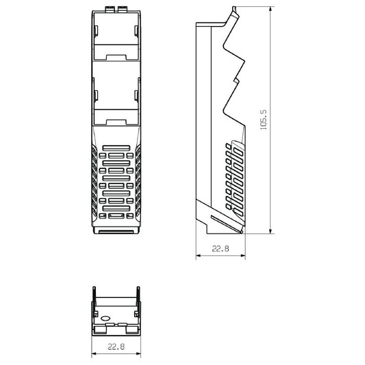 2418660000 - 22.5mm Light Blue OMNIMATE Side Element Housing  (Pack of 10)