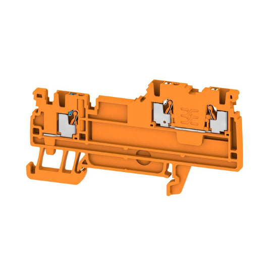 2579570000 - 1.5mm² Push-in Terminal, 42mm Depth, Orange, 250V  (Pack of 100)