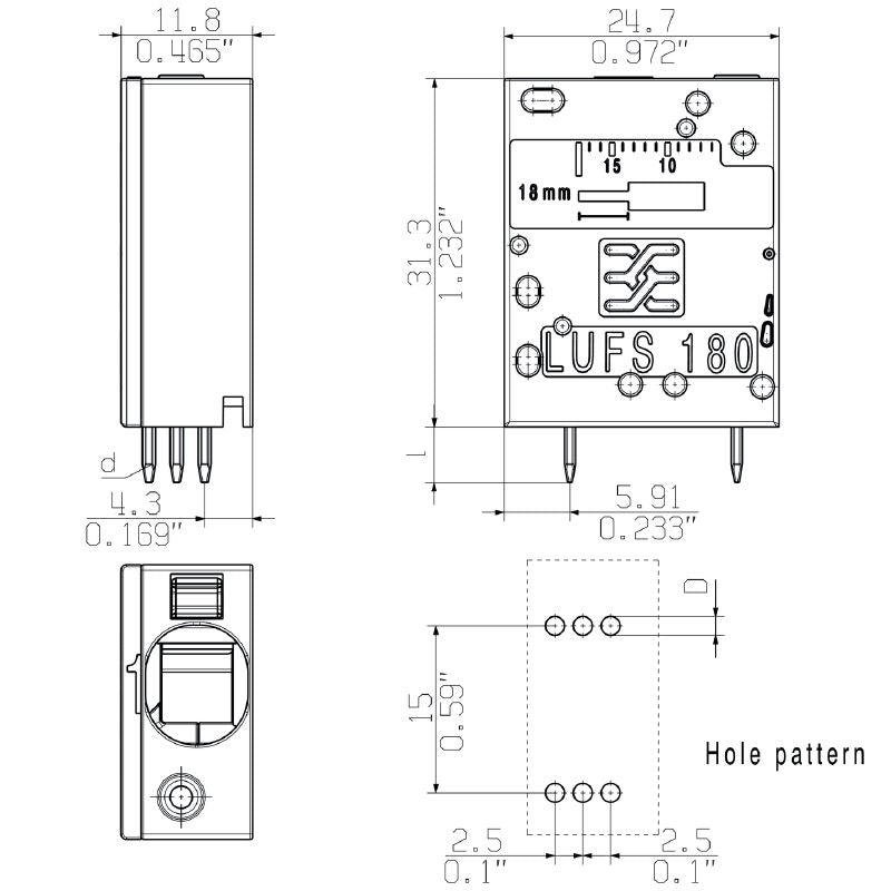 2491810000 - 5mm Pin Printed Circuit Terminal with 180° Connection  (Pack of 50)