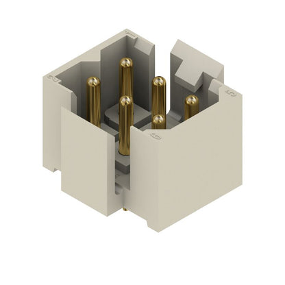 1441400000 - 6-Pole 5mm PCB Male Header Connector, THT Solder, Pebble Grey  (Pack of 50)