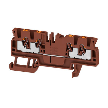 2534750000 - 2.5mm² Push-In Brown Terminal, 800V, Rail Mounting  (Pack of 100)