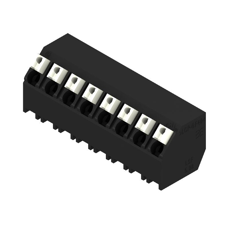 1884790000 - 8-Pole Black PCB Terminal, 135° Angle, 1.5mm Solder Pin  (Pack of 13)