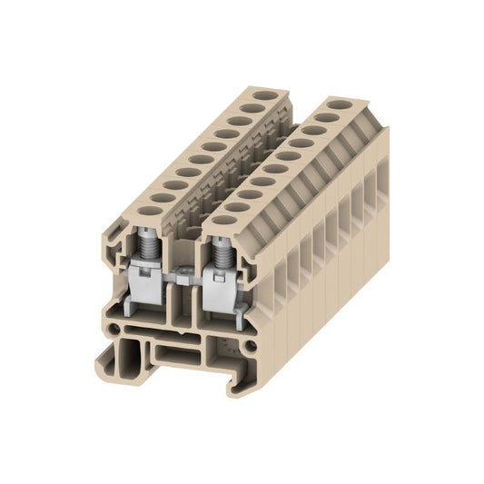 0359560000 - Reliable Screw Terminal Block for 4mm² Wires, 32A, Beige  (Pack of 10)