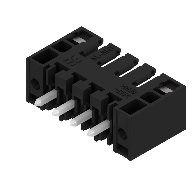 1842790000 - 3.50mm Black Male PCB Header Connector, 4 Poles, 180° Elbow  (Pack of 84)