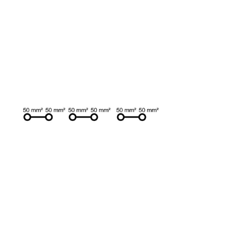 2502640000 - 50mm² Terminal Block for 150A, Light Grey Screw Connection  (Pack of 3)