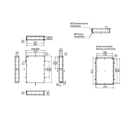 1196660000 - 914mm Stainless Steel Terminal Box, Electropolished, ATEX Approved
