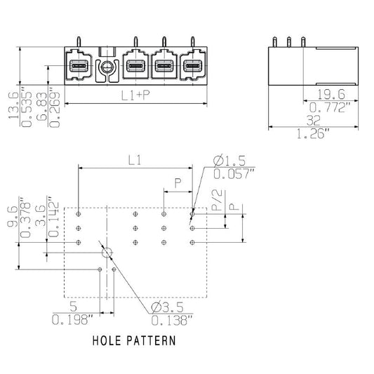 1157310000 - 10.16mm Male PCB Connector, 2 Poles, Black, Silver-Plated  (Pack of 60)
