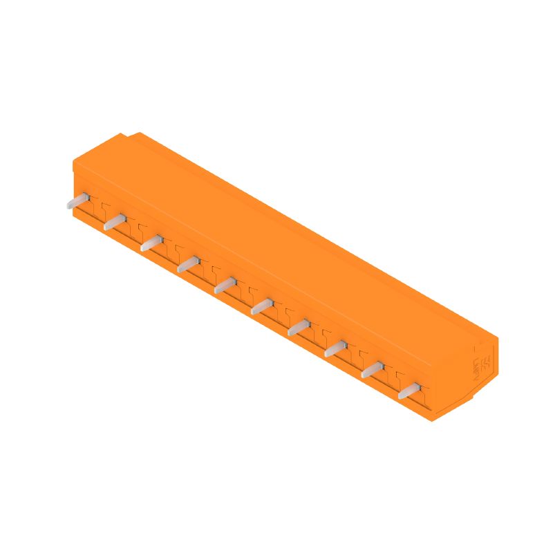 2787650000 - 90° PCB Terminal, 630V, 24A, Tinned Copper with Orange Insulation  (Pack of 50)