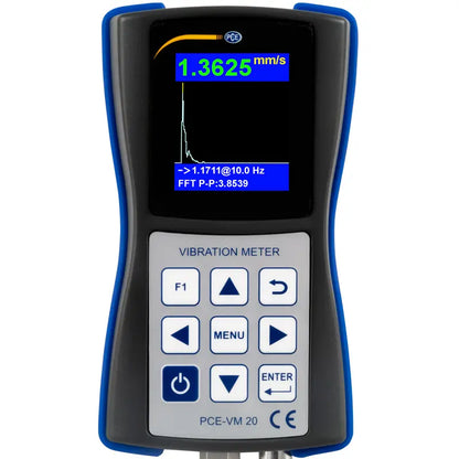 PCE-VM 20 - Compact Vibration Meter with FFT Analysis and LiPo Battery