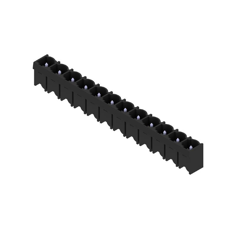 1122650000 - 12-Pole 7.62mm PCB Connector, 180° Angle, Black Finish  (Pack of 50)
