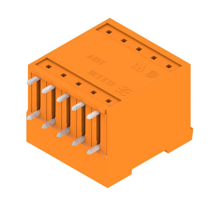 1614380000 - 5mm Male PCB Connector, 10 Poles, 3.2mm Pins, Orange  (Pack of 50)