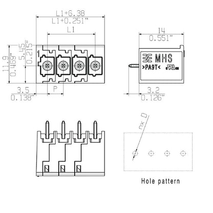 8000072454 - 5mm 9-Pole Male PCB Connector for 400V Applications  (Pack of 11)
