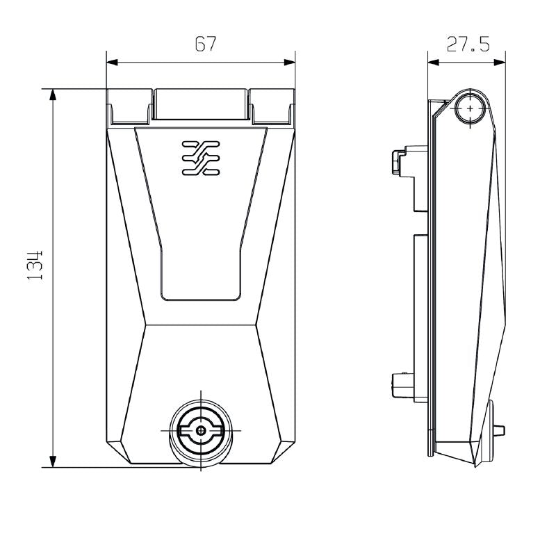 2003160000 - Lockable IP65 Metal Cover Frame for Secure Access