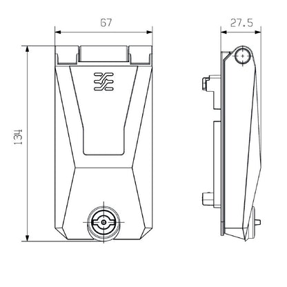 2003160000 - Lockable IP65 Metal Cover Frame for Secure Access