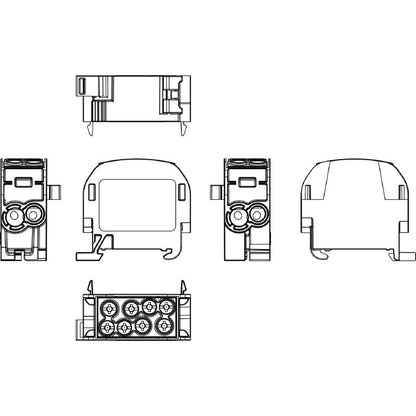 1561680000 - 35mm² Light Gray Terminal Block for 202A Connections  (Pack of 5)