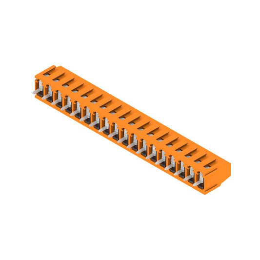 1234140000 - 5.00mm 18-Pole Orange PCB Terminal, 90° Angle, UL Certified  (Pack of 18)