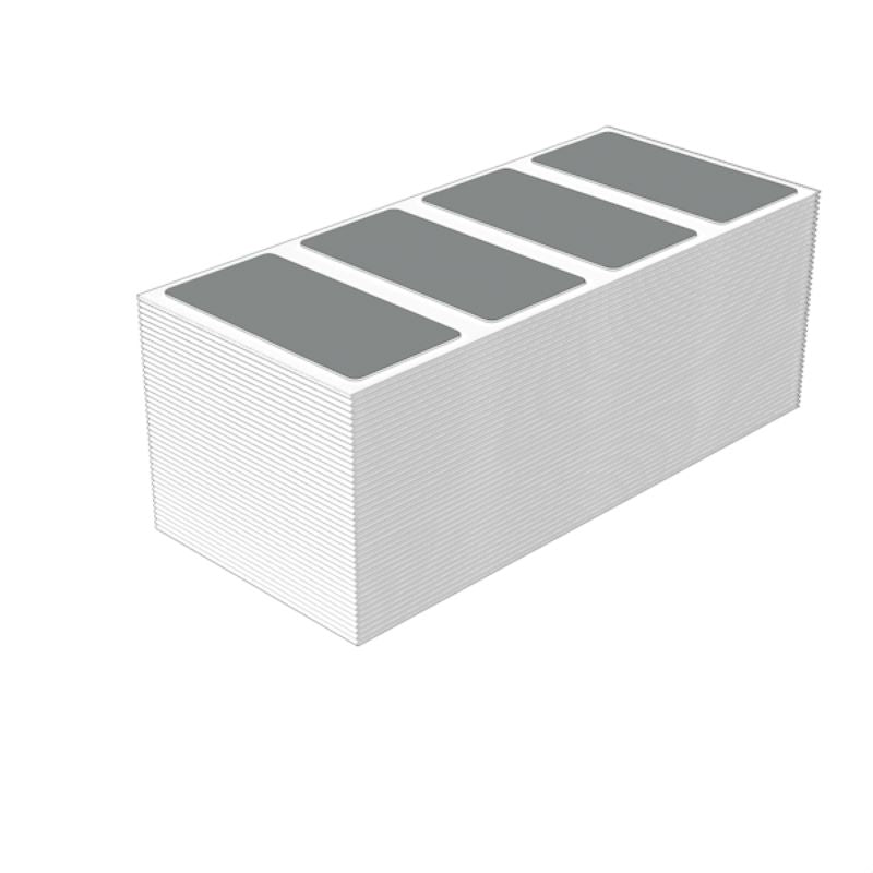 2621300000 - 30x60mm Silver ClipCard Device Markers, Self-Adhesive Foam  (Pack of 100)