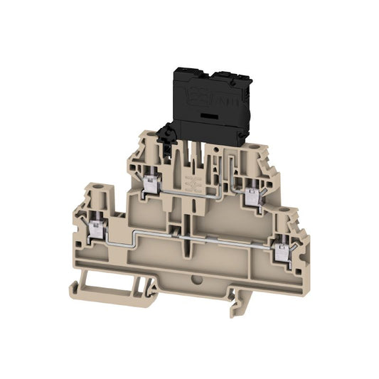 2893940000 - Dark Beige Fuse Terminal, 4 Connections, 6.3A, TS 35 Mounting  (Pack of 50)