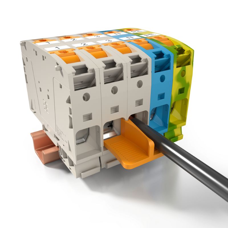 2663400000 - Orange Insulated Cross-Connector 150A, 20mm Pitch, 2 Poles  (Pack of 10)