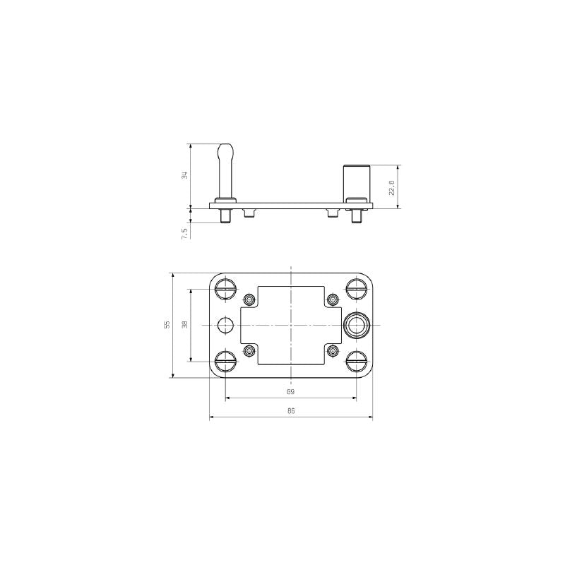 2708490000 - Floating MDF Unit 86mm Wide, RoHS Compliant, Offsets ±2mm