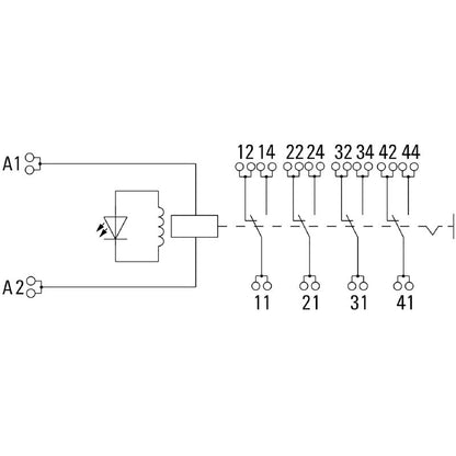 2576060000 - 230V AC Relay Module with 4 Gold-Plated CO Contacts  (Pack of 10)