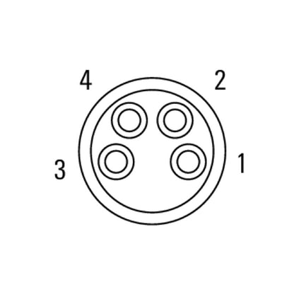 1392400000 - IP67 M8 Connector with 4A Current and Gold-Plated Contacts