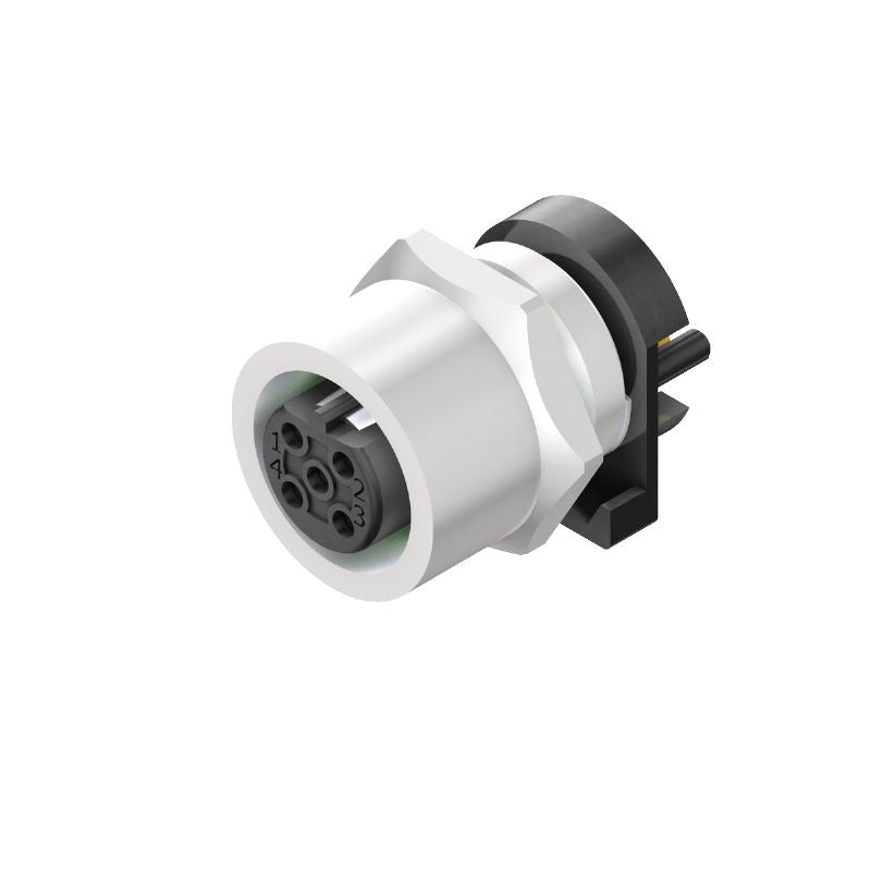 2424020000 - M12 4-Pole Socket, IP67, Nickel-Plated, 250V, -30 to 80 °C  (Pack of 10)