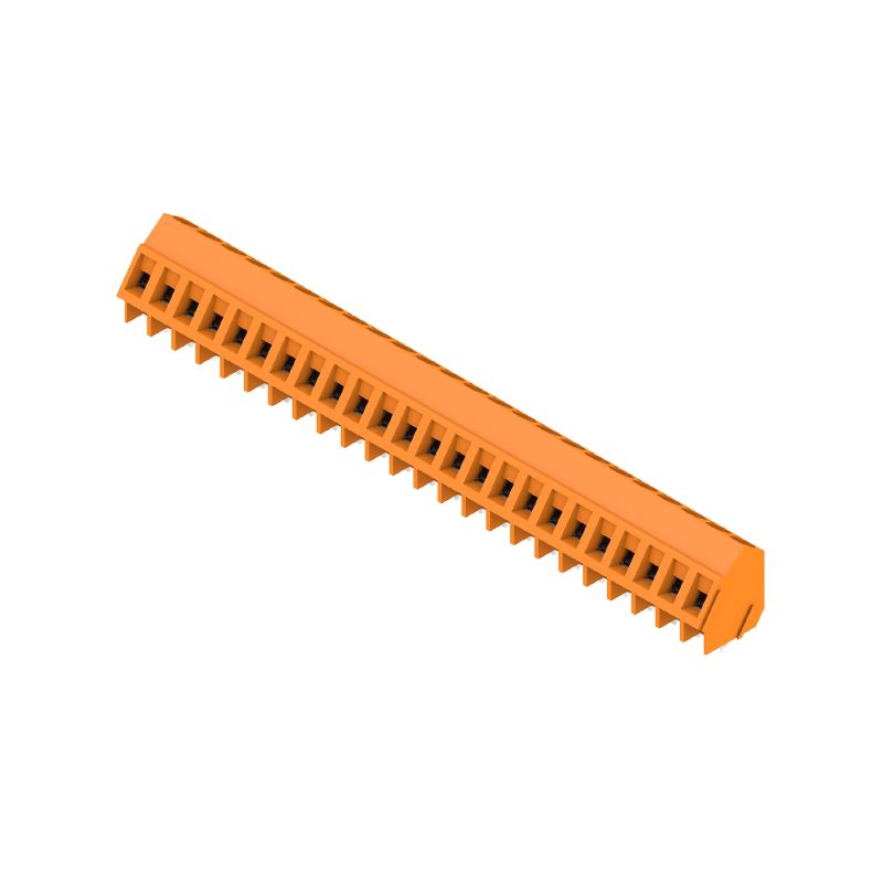 1234040000 - 5mm PCB Terminal, 24 Poles at 135°, Tinned Orange Finish  (Pack of 50)