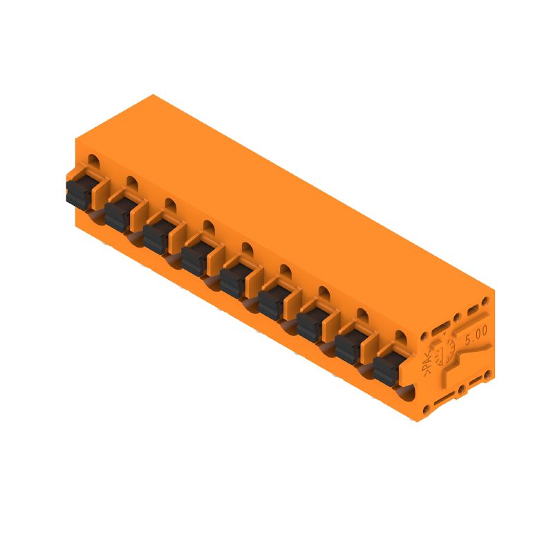 2667880000 - 7.5mm Orange Push-In PCB Terminal with 9 Poles and 3.5mm Pins  (Pack of 20)