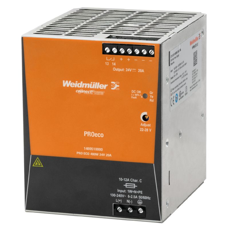 1469610000 - 480W Switch-Mode Power Supply, 48V, 10A, Metal Housing