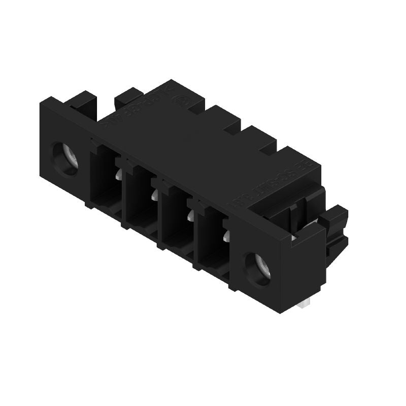 1863690000 - 3.81mm THT Male Header Connector with 4 Poles in Black Box  (Pack of 50)