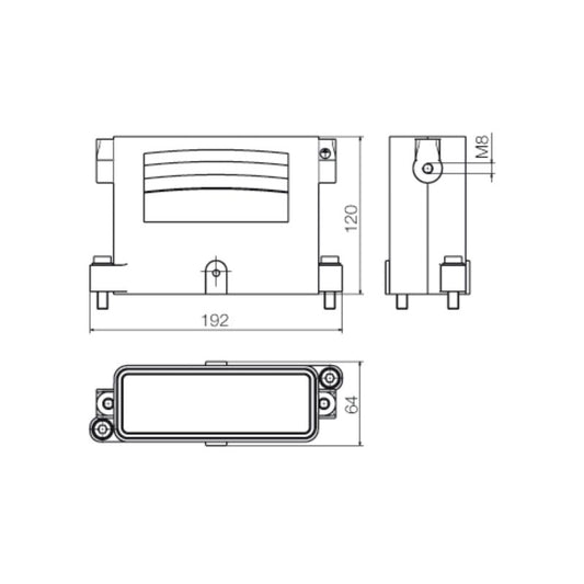 1079920000 - IP68 Rated HDC Base Housing with Clamping Yoke 8" Size