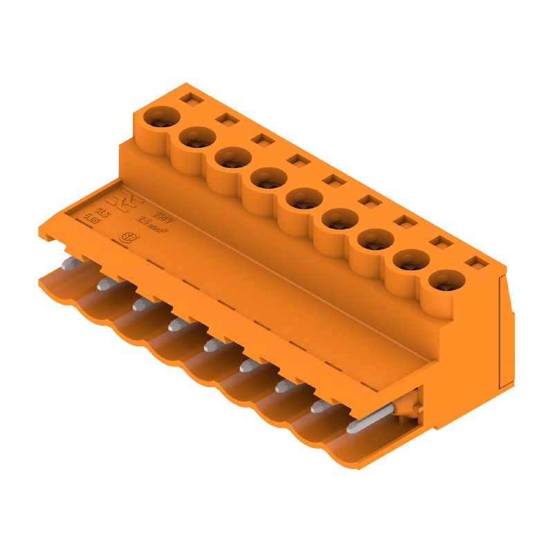 1627160000 - 5.08mm 9-Pole Male Plug PCB Connector with Clamping Yoke  (Pack of 36)