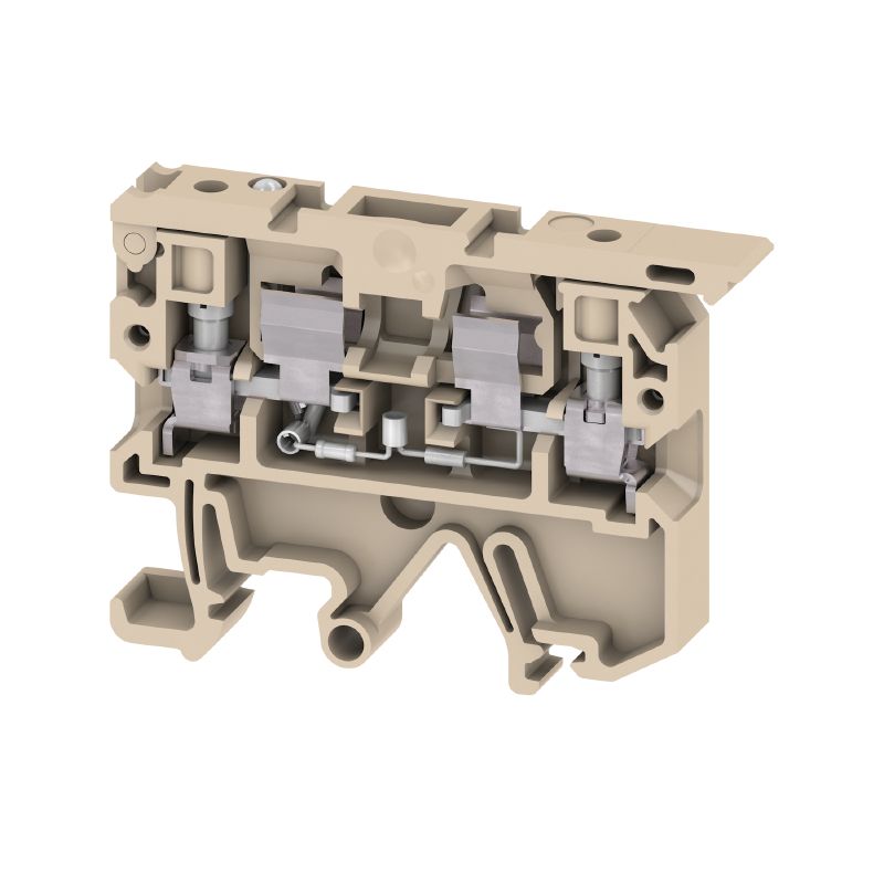 0225560000 - Beige 115V Fuse Terminal with Screw Connection, 6.3A Max  (Pack of 25)