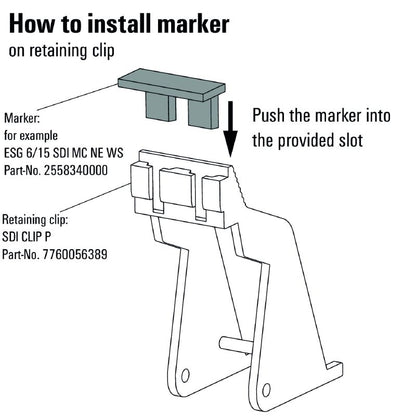 7760056389 - D-Series Retaining Clip 39.6mm Depth, Marker Holder  (Pack of 10)